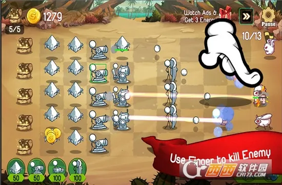 火柴人防御卡通战争(火柴人塔防游戏) 火柴人防御卡通战争(火柴人塔防游戏)